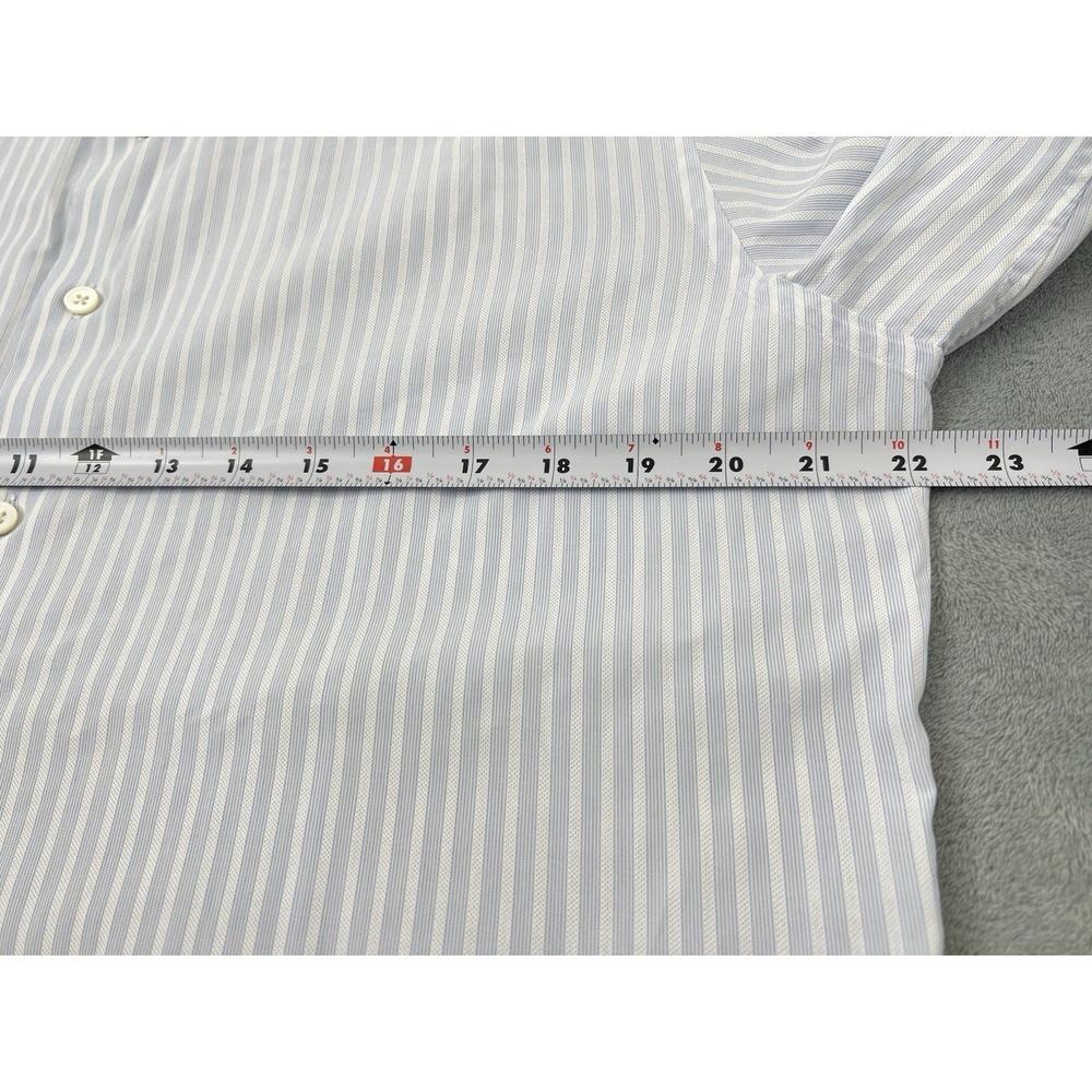 Canali Button Up Shirt Lot Of 2 Mens 41-16 Check Striped Long Sleeve Designer - Picture 12 of 16